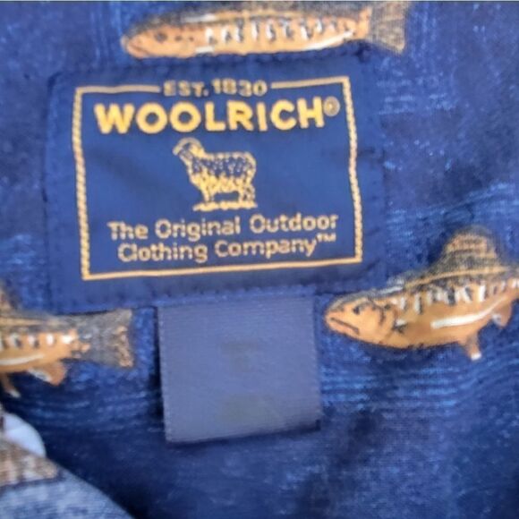 Woolrich Spotted Trout Fish Pocket Long Sleeve Button Down Shirt Men XL - Picture 2 of 12